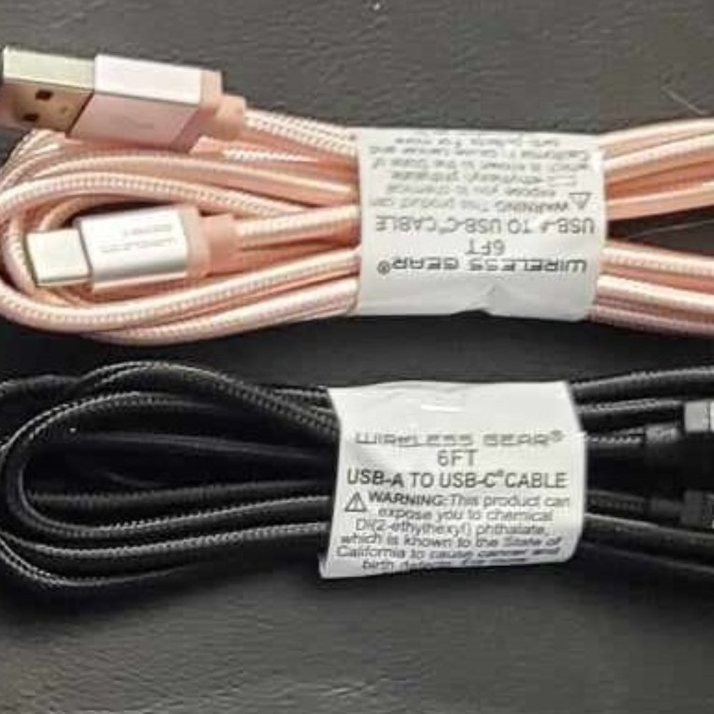 2 pack- 6 ft USB-C type charger